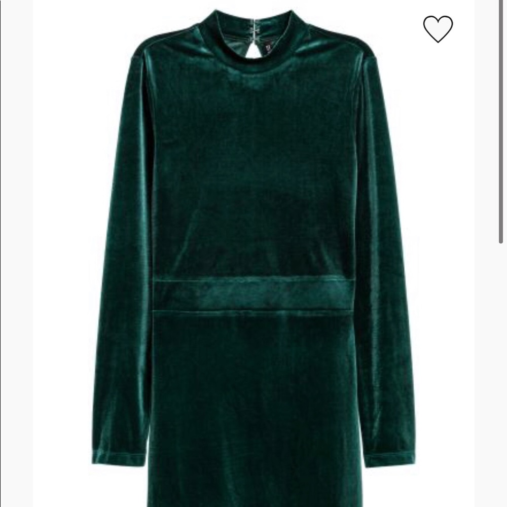 Green Velvet dress size 2 - open back
